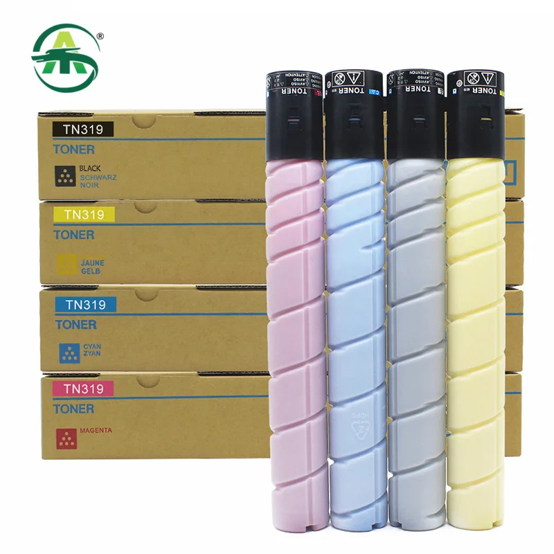 4PC/Set TN319 TN Toner Cartridge For Konica Minolta Bizhub C360 C7722 C7728 Toner BK500g CMY400g Powder Copier Spare Parts