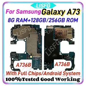 Bilashmart 100%Tested Good Unlocked Motherboard Samsung Galaxy A73 A736B Chips Logic Board Mainboard Android 5G Version SM A736B