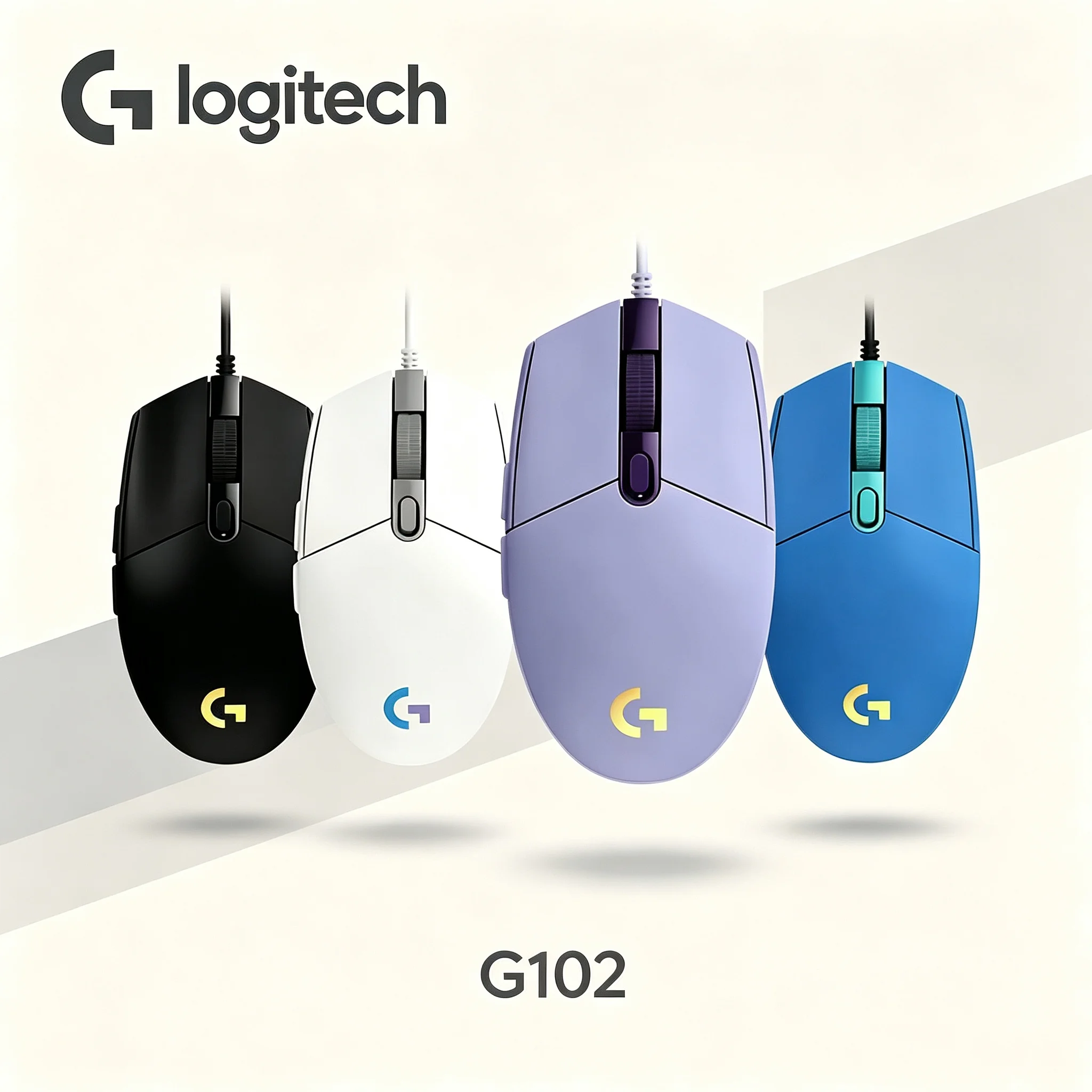 Logitech G102 Optical Wired Mice High Accuracy Positioning Sensor Customizable Button Functions RGB Backlit For Laptop Desktop G
