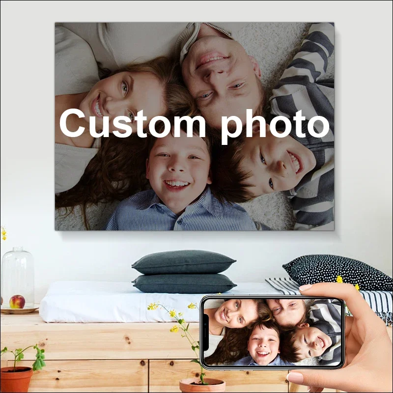 Send Photos, Customize Personalize Photos Print Canvas with frames, Pets, Weddings, Children, Portrait Posters, Gifts for Family