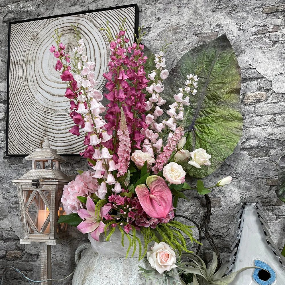 SunMade Vivid Valley Lily Branch Bell Flowers Autumn Home Garden Decor Fall Wedding Decoration Fleurs Artificielles White Flore
