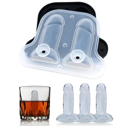 1pc -food grade 2 silicone spoof creative ice cube mold with cover whiskey quick-frozen ice cube mold