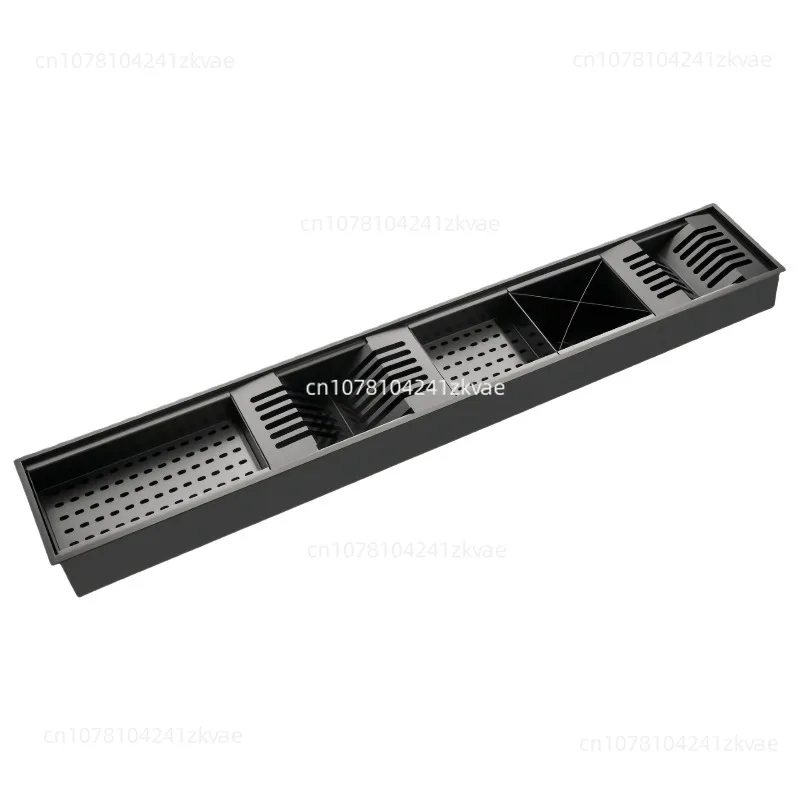 Stainless steel drain rack, multi-functional rectangular sink drain