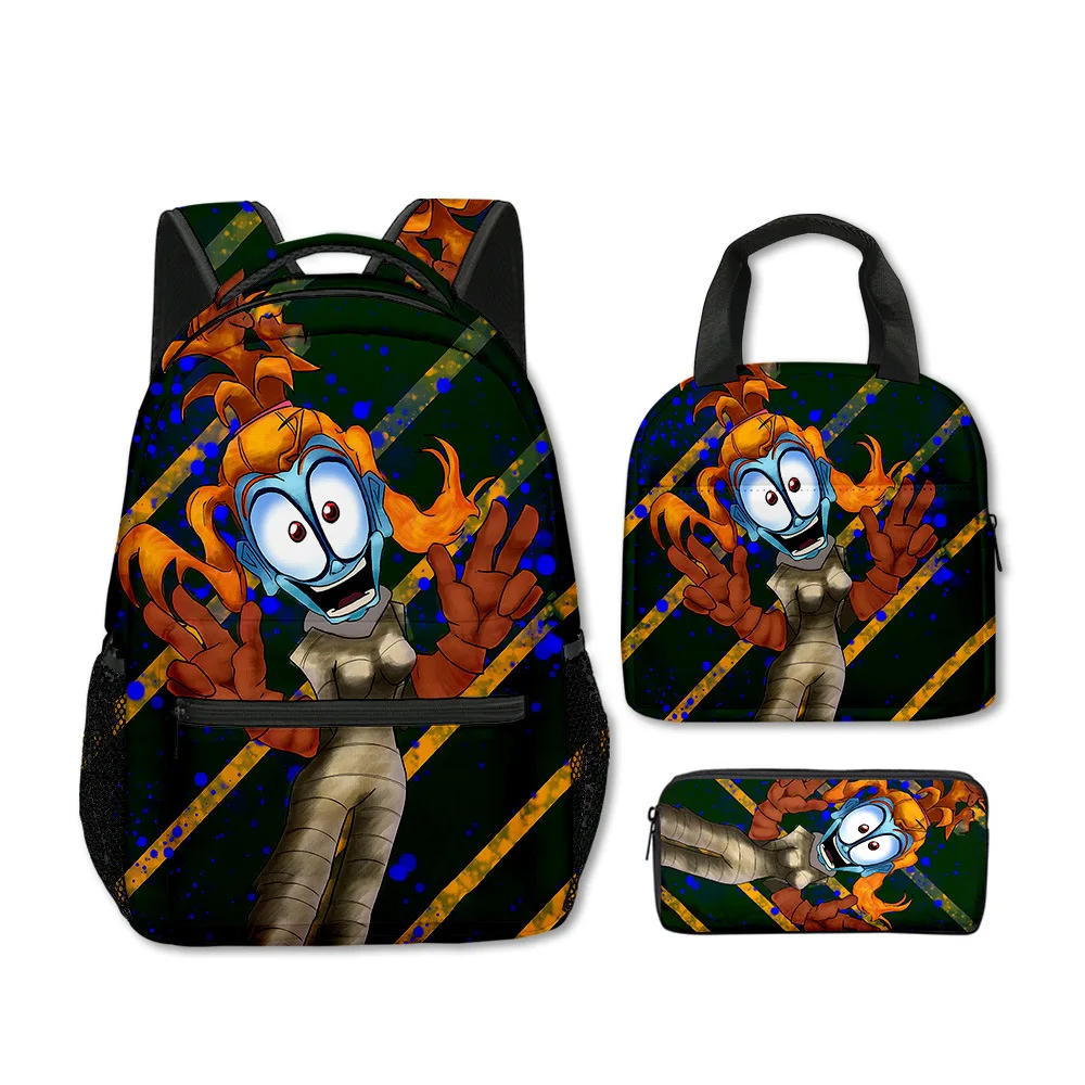 

Trendy Youthful Funny The Gaslight District 3D Print 3pcs/Set School Bags Laptop Daypack Backpack portable Lunch bag Pencil Case