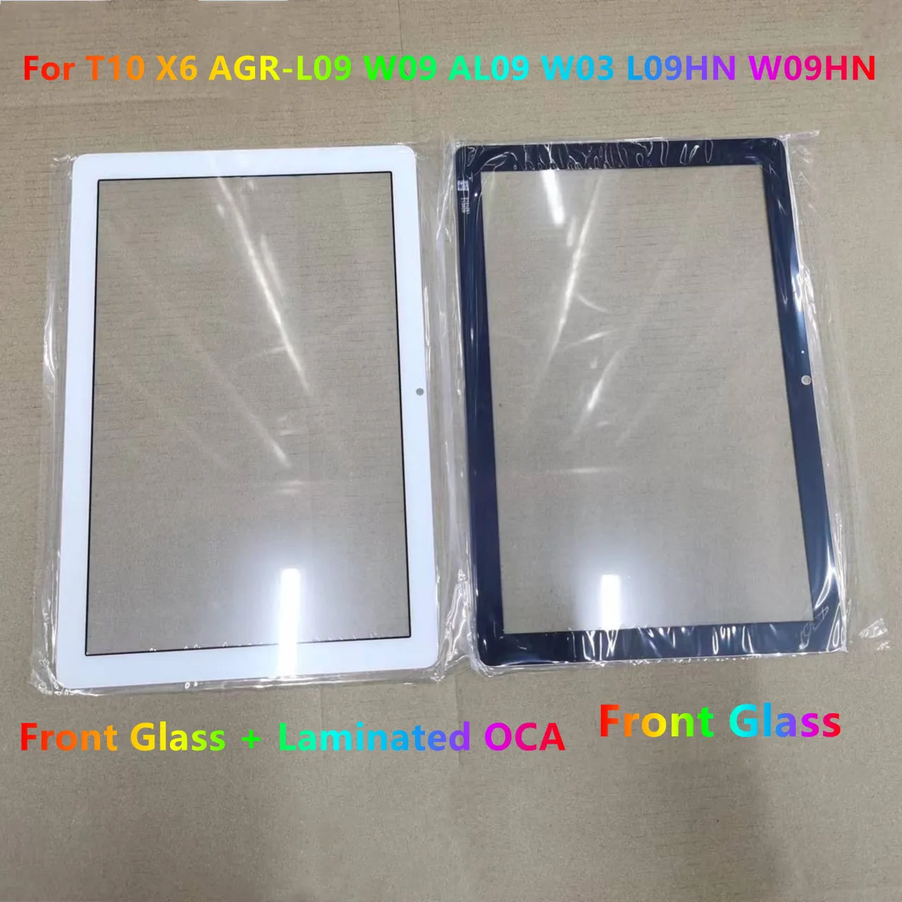 Original For Huawei Matepad T10 / Honor X6 AGR-W09 L09 AL09 W03 L09HN W09HN Touch Screen Front Outer Glass Panel + Laminated OCA