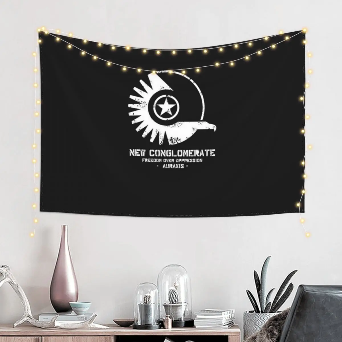 

Planetside 2Large NC Weathered Logo Classic T-Shirt Tapestry House Decorations Carpet Wall Tapestry