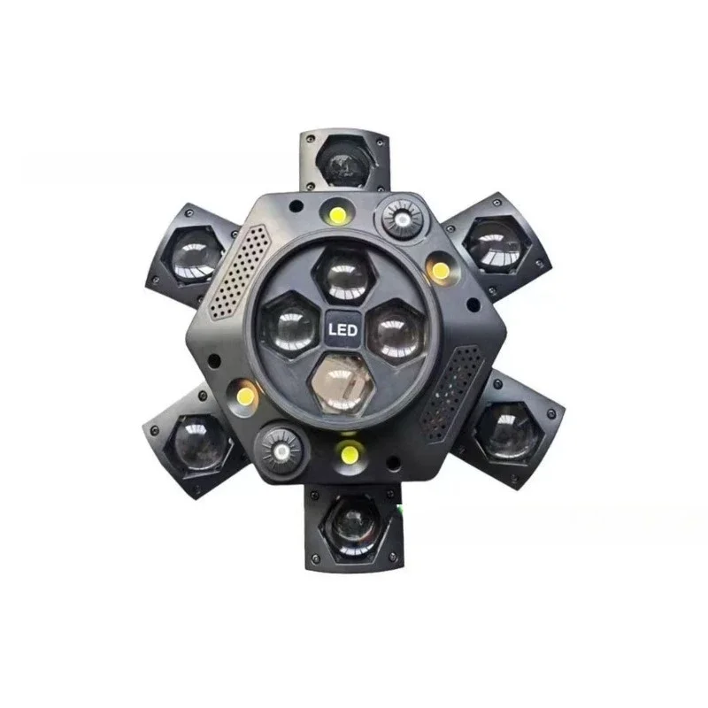 6 rotating lights, voice-activated flash laser ambient light pattern six arms
