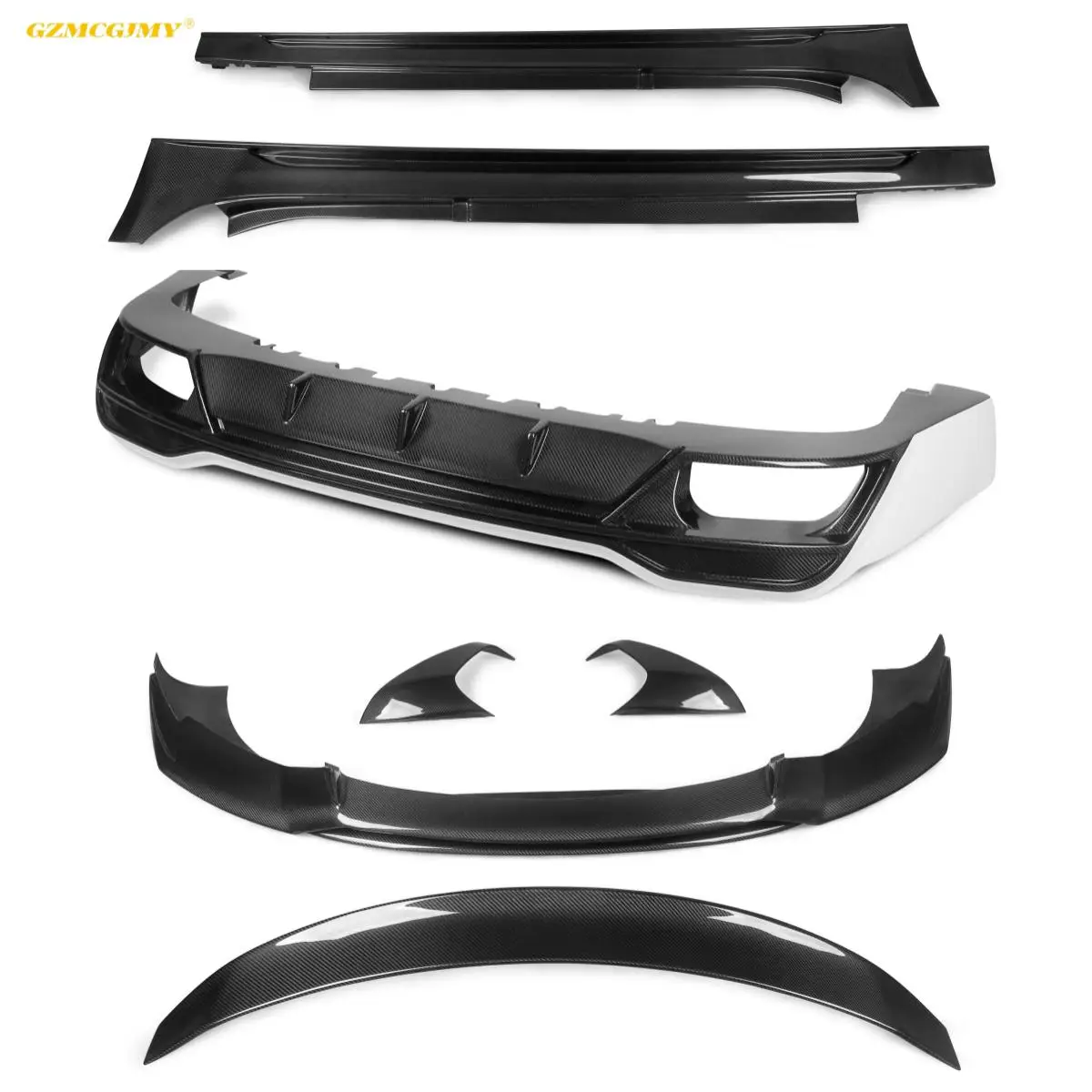 High quality car bumper front lip diffuser side skirt suitable for Maserati Ghibli carbon fiber body kit