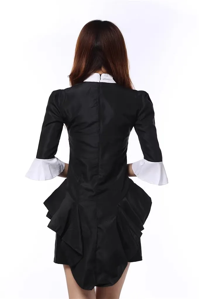 Black Ds Stage Dress Magician costumes Bar Nightclub Start Dance Costume Show clothing