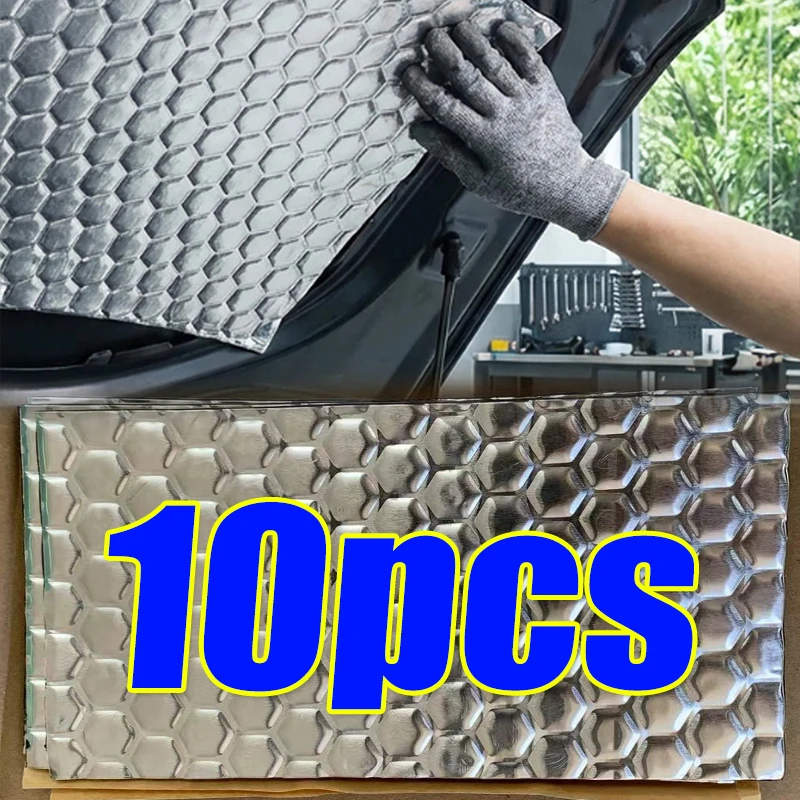 25X18CM Soundproof Cotton Car Insulation Self-Adhesive Pad Engine Hood Insulation Pad 20X11.2CM Closed Cell Foam Insulations Mat