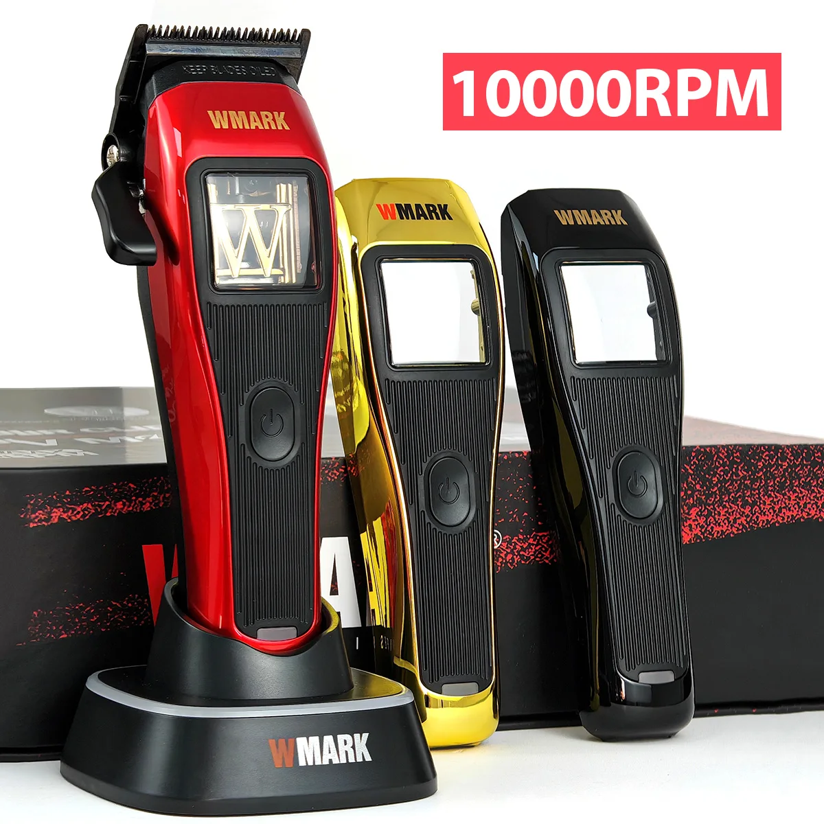 WMARK NG-X1 XT1 High Speed 10000RPM Professional Hair Clipper with Charge Stand Men's Hair Trimmer Barber Haircut Machines