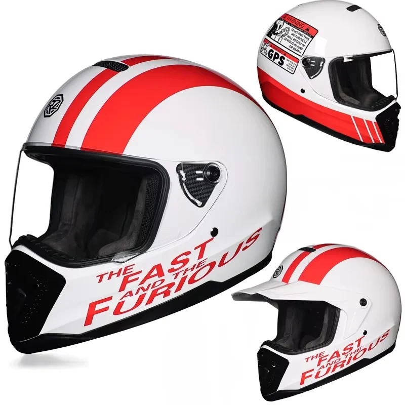 ORZ-918-Motorcycle Helmet, Men's and Women's Full Face, Cruising Off-road, Personalized Brim, All Year Round