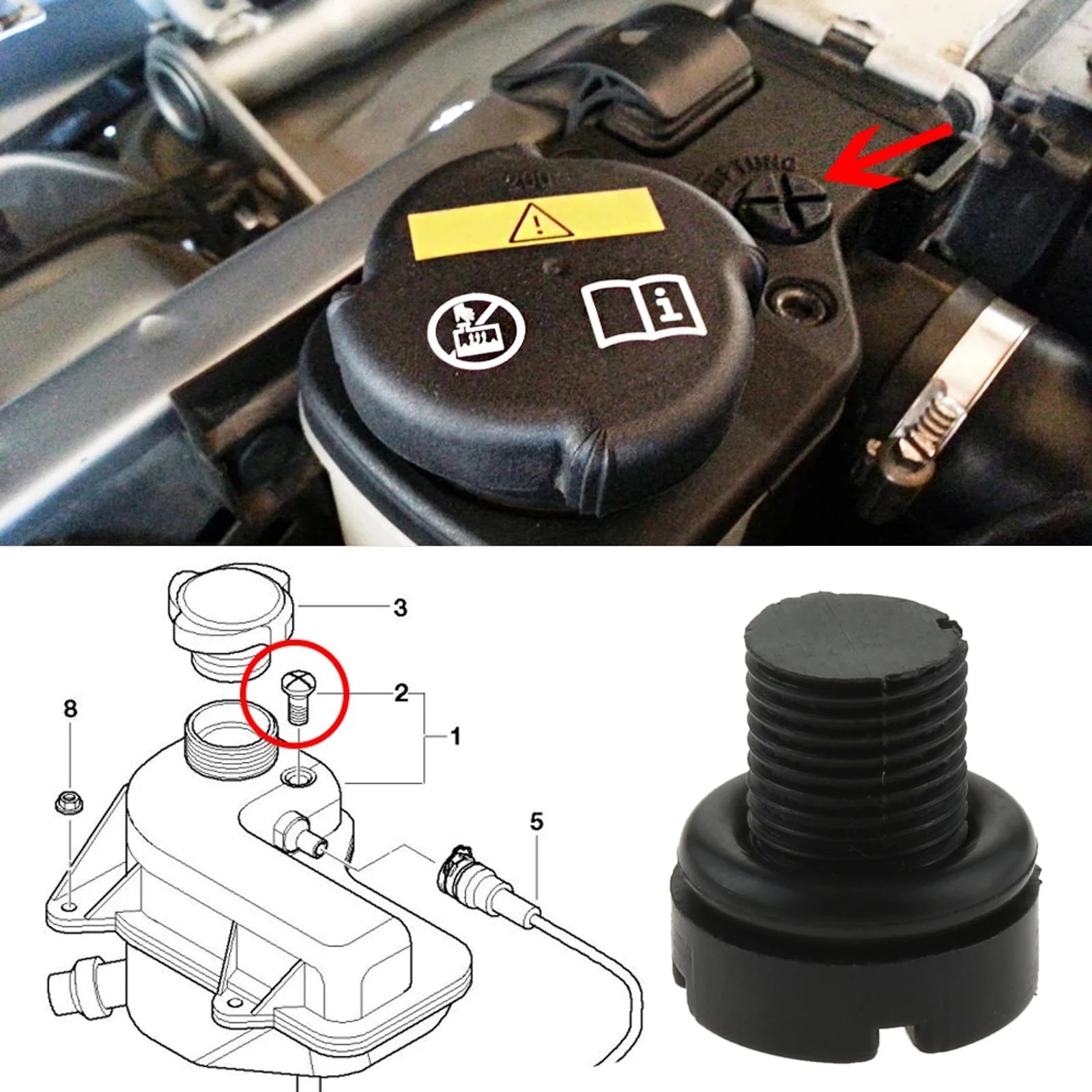 

8pc Radiator Hose Bleed Valve Screw Clips For BMW E36 E39 E46 E90 E30 E91 E92 X1 X3 Coolant Expansion Tank Bleed Screw Clips