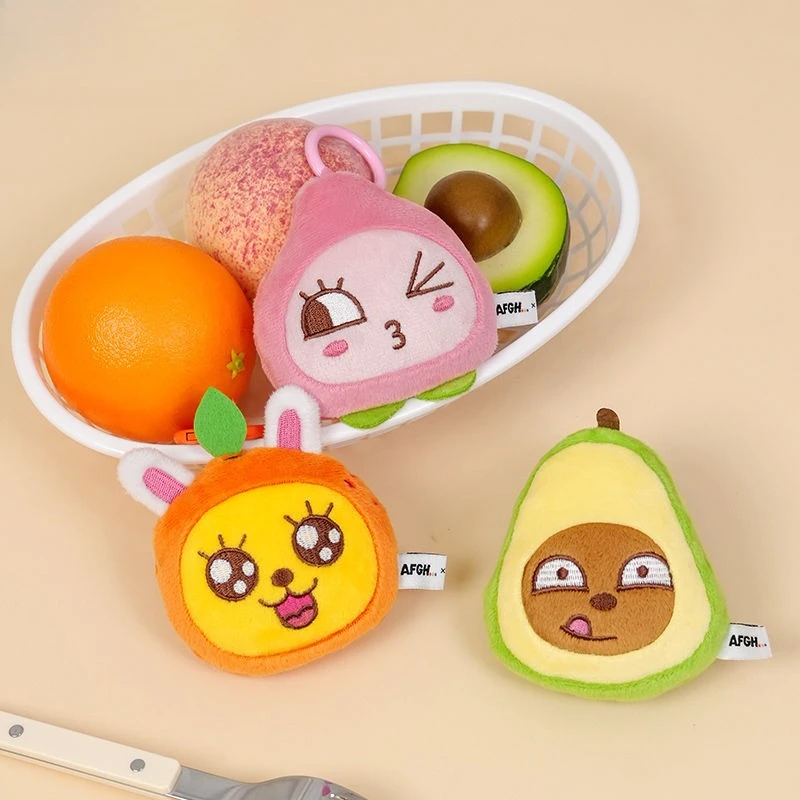 Dessin animé créatif Kakao Friends peluche corps miroir pendentif porte-clés sac à dos pendentif décoration garçons et filles cadeaux de vacances