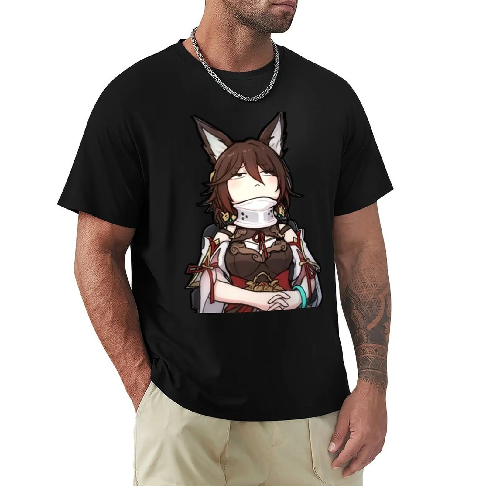 Tingyun meme Sticker tingyun honkai star rail Decals T-Shirt t shirts for man pack cotton T-Shirt