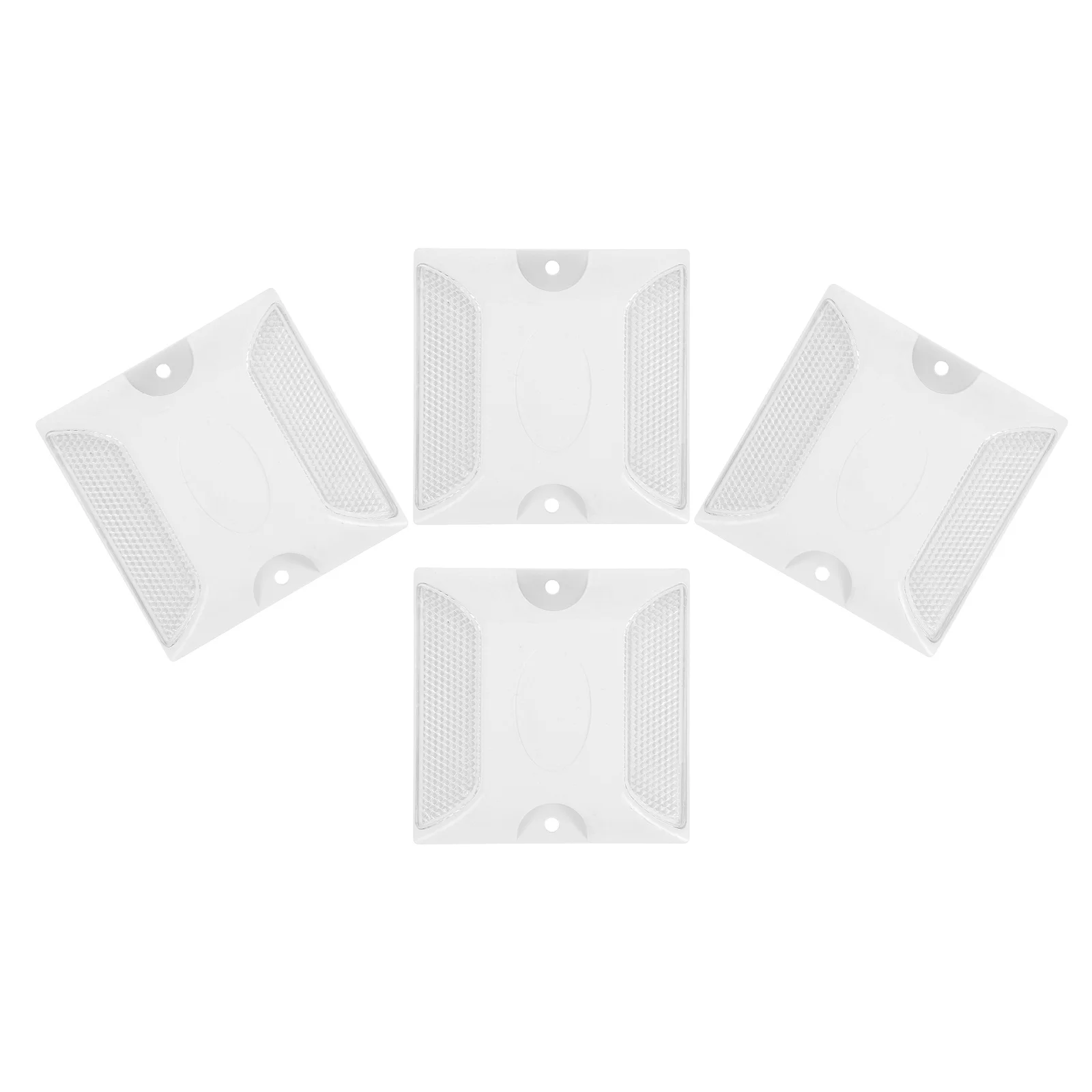 4個の反射道路スタッド ABS 隆起舗装マーカー 車道入口用 高視認性道路安全反射板 屋外用