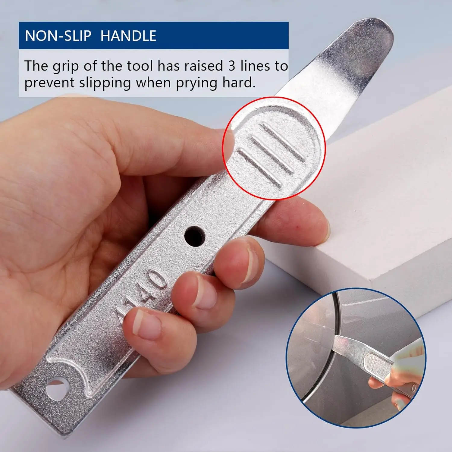 4140 أداة حدق، 2 قطعة أداة إزالة قضيب رفع، قضيب رفع الجيب، أداة إزالة حواف السيارة، يزيل القواطع بسهولة، الألواح المعدنية