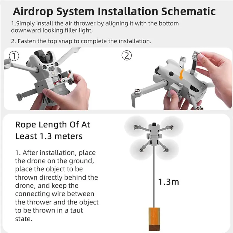 B27B Drone Airdrop Thrower System Dropper Drone Remote Thrower Drone Remote Thrower For DJI MINI 4PRO Drone Thrower