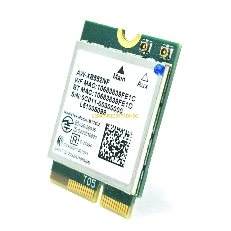 D7YC WiFi 6E 네트워킹 카드 MT7902 AW-XB552NF 2.4G 6G 2400MBPS BT5.2 CNVI