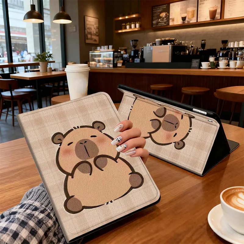 Cartoon Deluxe Capybara Soft For Xiaomi Redmi Mi Pad 8 7 6 5 4 2 SE K Pro Max Ultra Inch Tablet Case