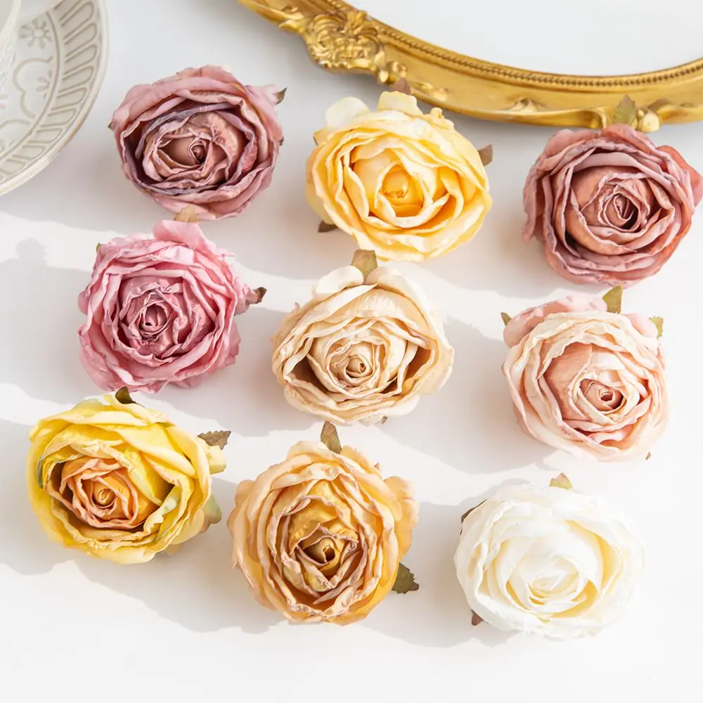 5 Stück künstliche Rosen, ideal für Hochzeitsdekoration, Brautstrauß, Kränze, Vasen, Garten, Wanddekoration, Partydekoration, zum Selbergestalten, als Geschenk, zum Valentinstag. – Detail 6