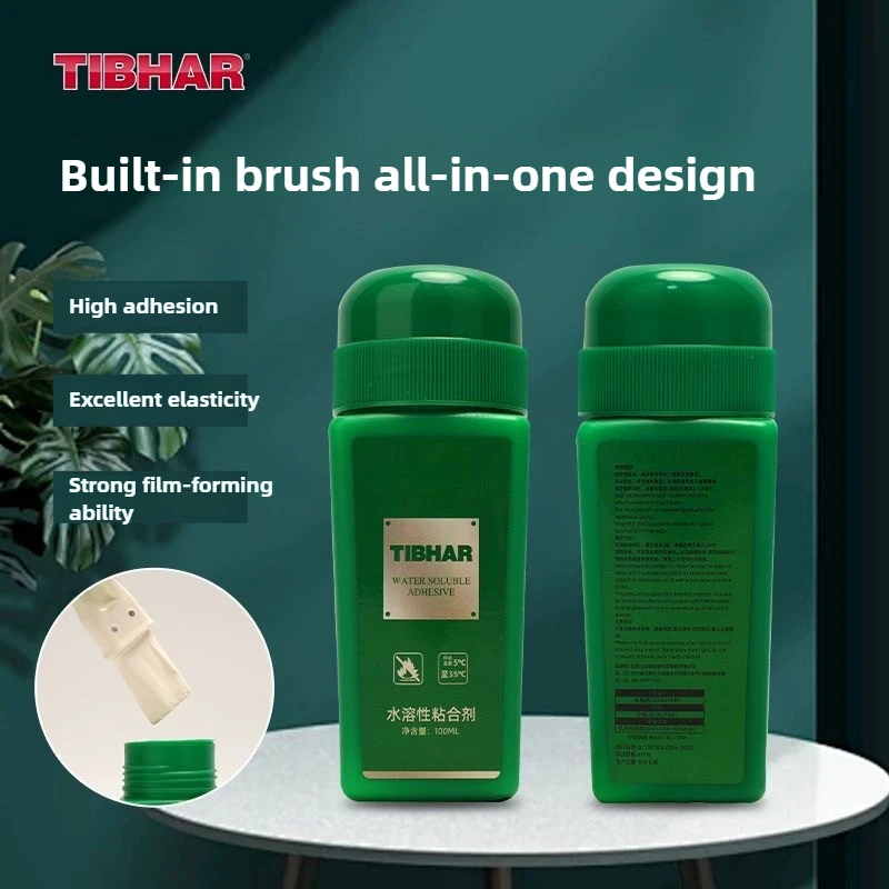 

TIBHAR Water-Based Table Tennis Glue for Racket Rubber 100ML Non-Toxic Rubber Adhesive for Racket High Adhesion Rubber Adhesive