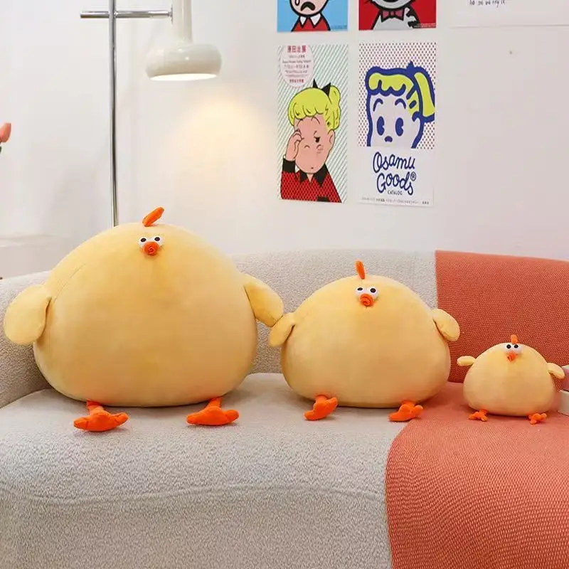 Funny Fat Chicken Plush Toys Pillow Soft Simulation Cute Plushie Dolls Neck Pillow Stuffed Animal For Boys Girls Festival Gifts