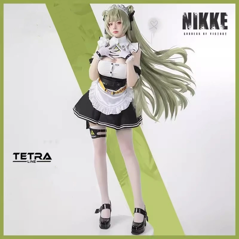 Nikke The Goddess Of Victory Soda Cosplay Costume Game Nikke Sexy Maid Uniform Costumes Wig Halloween Carnival Suit