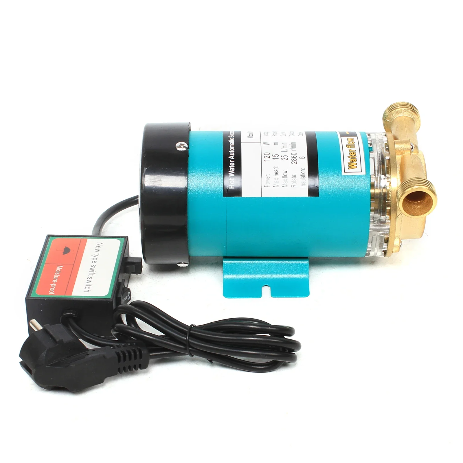 120W Hot Water Pump Automatic Booster Pump Hot Water Pump 25 L/min 220 V Switch Garden Conversion Pump