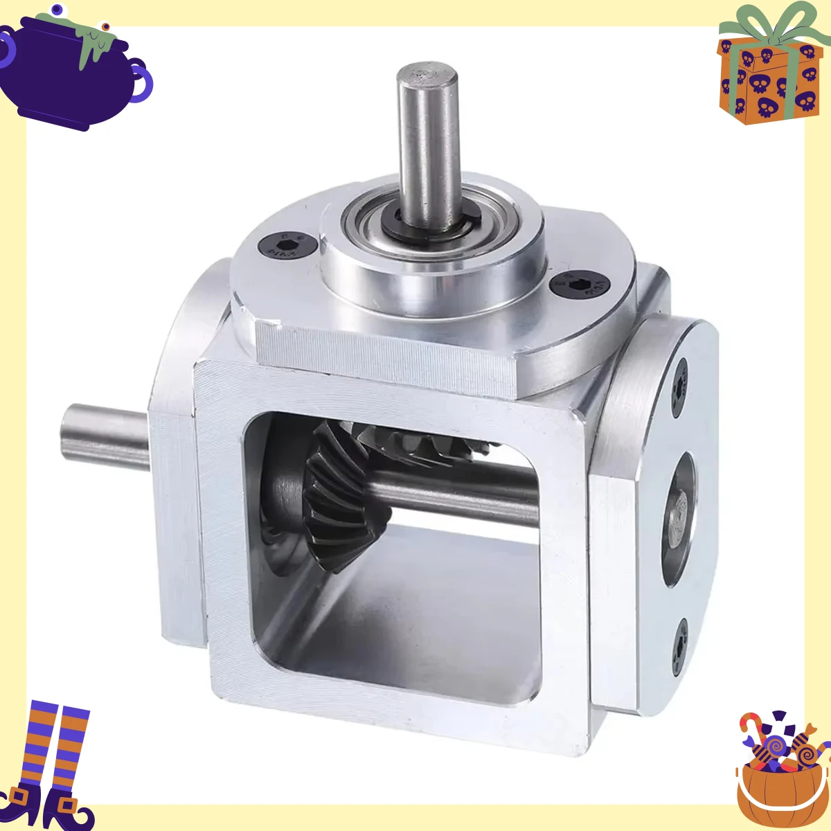 Single Output Shaft Module 1 Bevel Gear 20 Teeth Aluminum Frame for DIY Robot Kit DC Motor Speed Reducer Gearbox