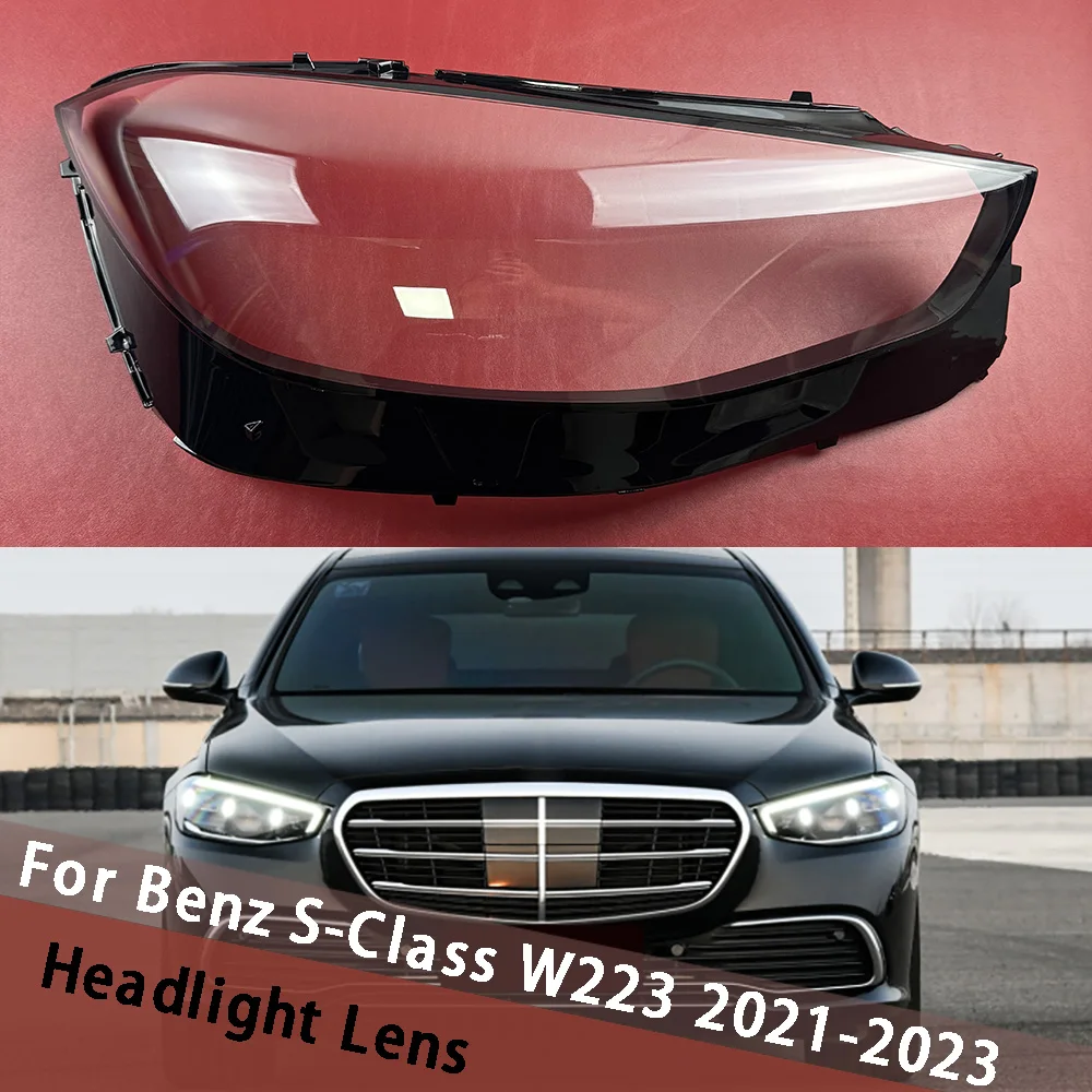 

For Mercedes-Benz S-Class W223 S320 S450 S500 2021 2022 2023 Headlamps Cover Lens Transparent Lampshade Shade Headlight Shell