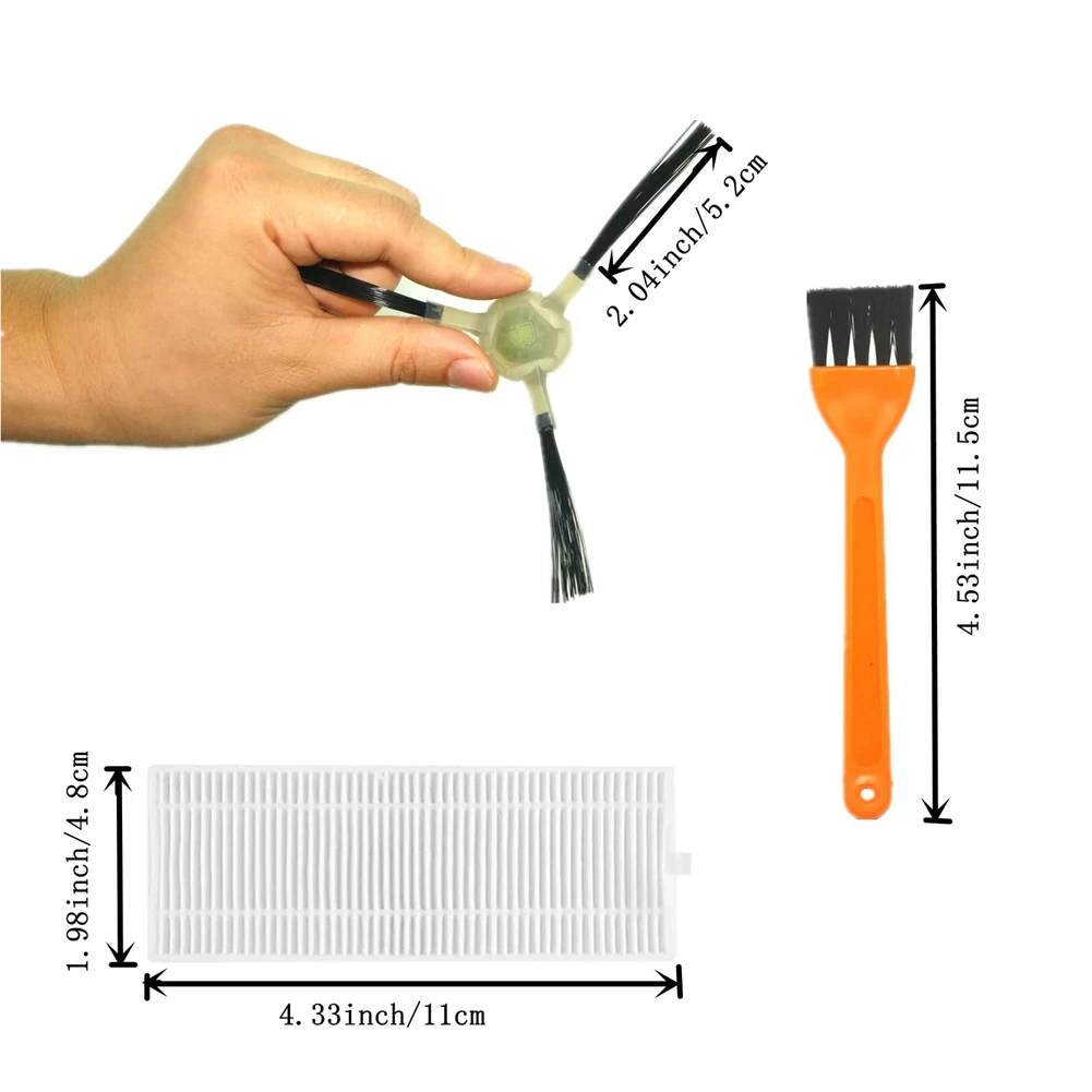 A09G-교체 HEPA 필터 사이드 브러시 액세서리 OKP Life K2 K3 K4 Lefant M210 M210S M210B M213 로봇 진공 청소기