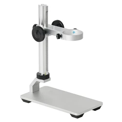 Universal 35mm Aluminum Alloy USB Digital Electronic Microscope Stand Adjustable Holder Bracket Lifting with LED bottom lighting