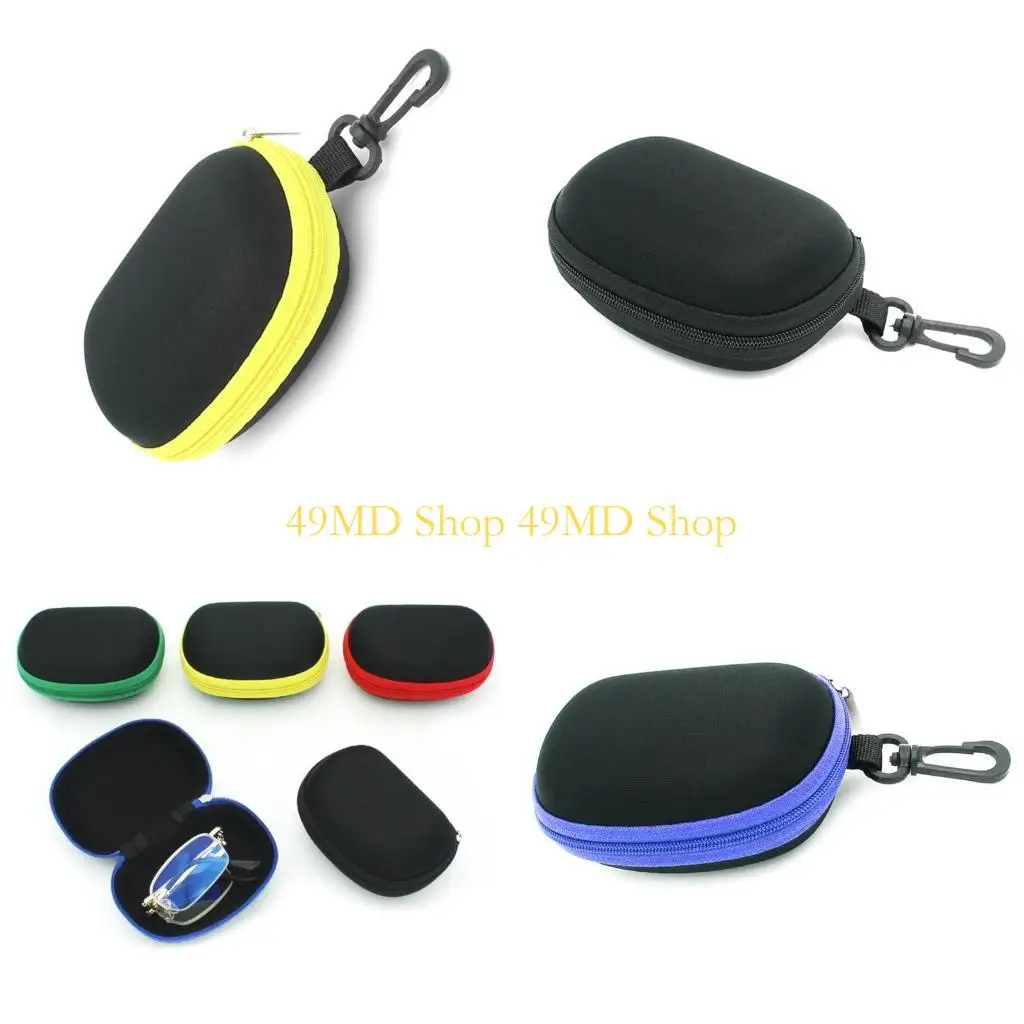 49MD Hardshells Sunglasses Case with Zippers Nearsightedness Glasses Storage Case for Office Workers and Travel