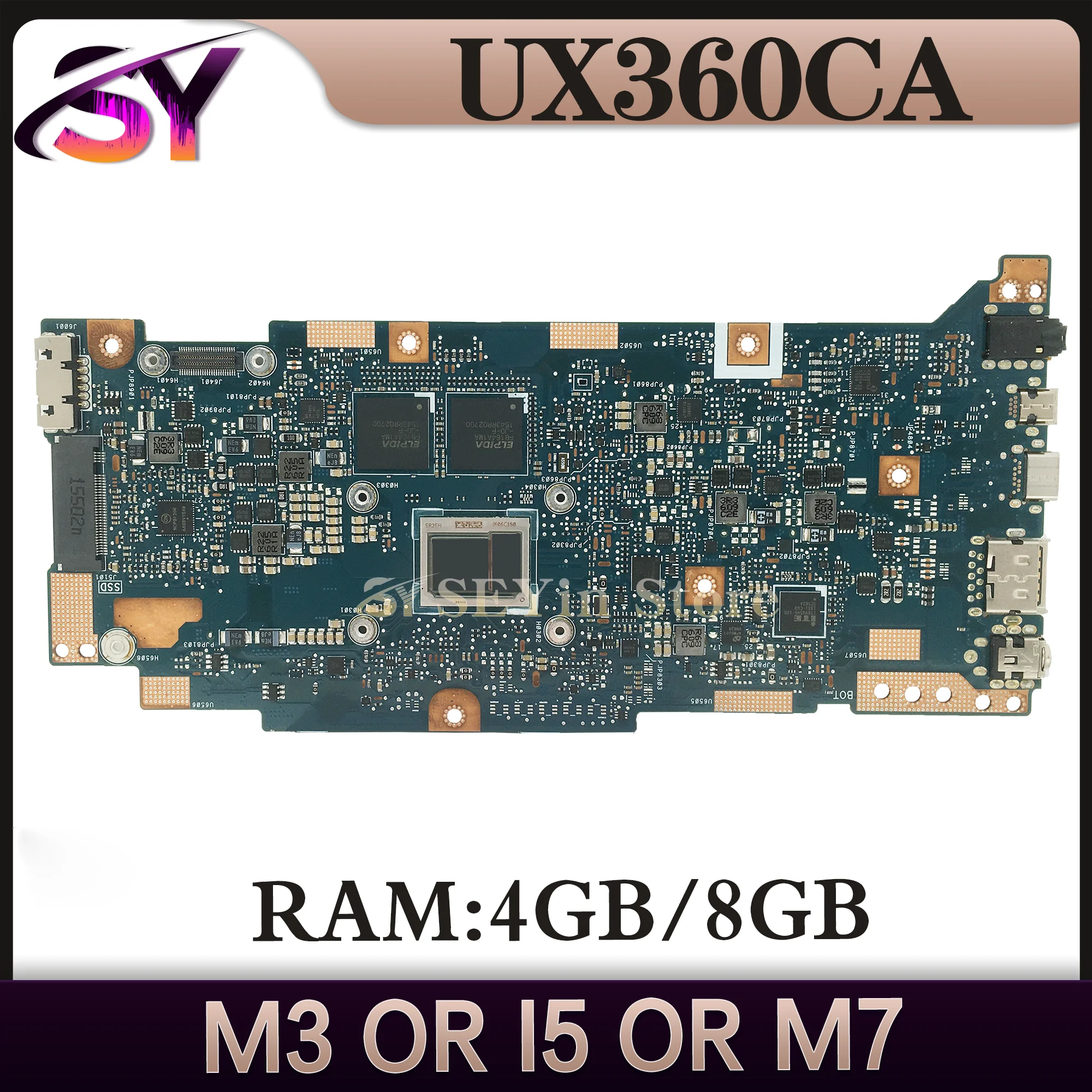 UX360 Mainboard For ASUS UX360CA UX360CAK UX360C TP360CA U360CA Laptop Motherboard M3 I5 M7 4G/8G-RAM