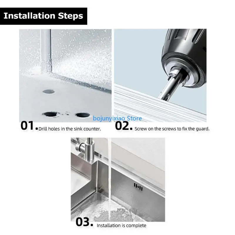 900B 2 PCS Universal Sink Side Splash Guard Wall inched Sink Plantector