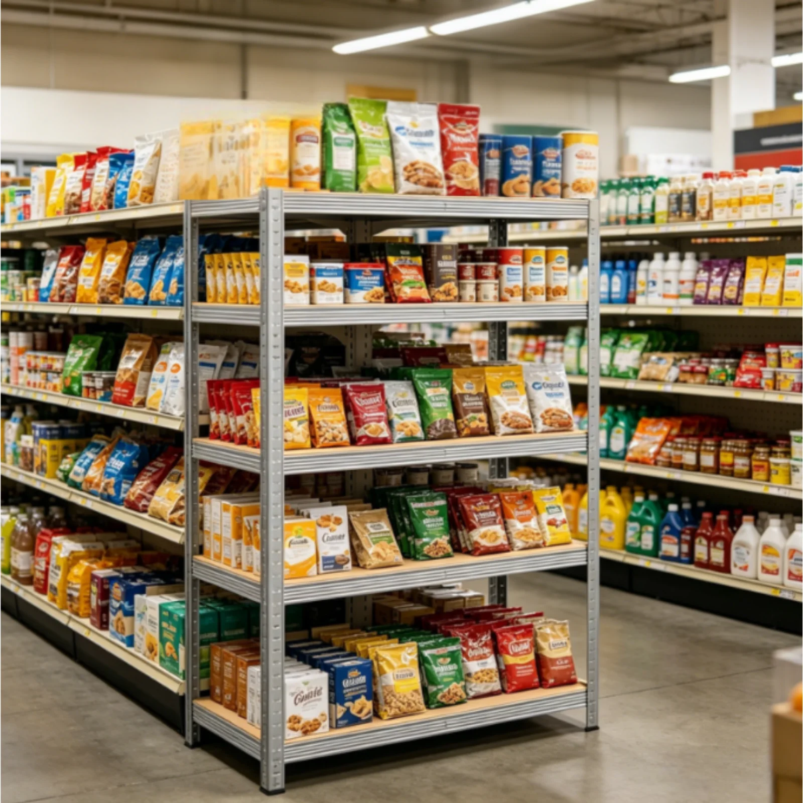 Heavy Duty 5-Tier Metal Storage Shelving Unit, Adjustable Garage Shelves Organizer, 150/180/200cm Height, 70/90cm Length