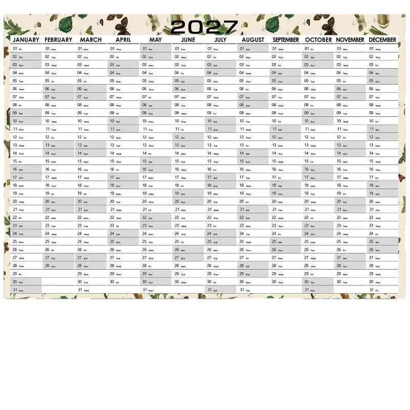 2027 Wall Hanging Calendar Light Weight Annual Planner To Do List Schedule Agenda Ideal Gift for Friends Family