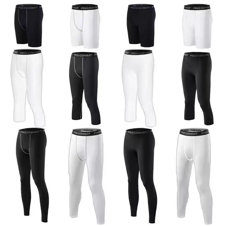 Mens Compression Pants Shaperwear Tights Cool Dry Leggings Sports Baselayer Running Athletic Workout Underwear Active Shorts