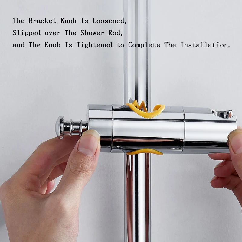Shower Head Holder 18-25mm ABS Shower Slide Rail Bar Holder Adjustable Clamp Bracket Rod Shower Aksesori pengganti