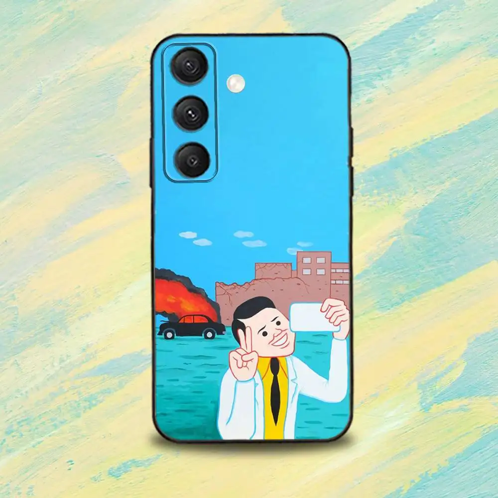 J-Joan Abstract CornellaS Funda de teléfono para Samsung S25, S24, S10, S22, S21, S20, S23, Ultra, Plus, Lite, FE, funda negra de silicona suave