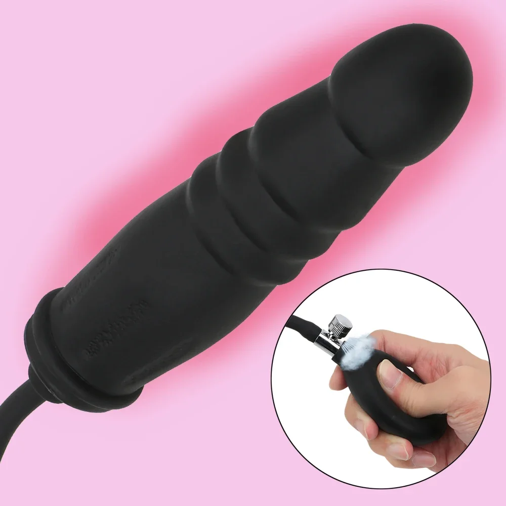 

Inflatable Dildos Anal Plug For Women Vaginal Expander Men Butt Dilator Artificial Penis Female Masturbator Sex Toys Adults 18