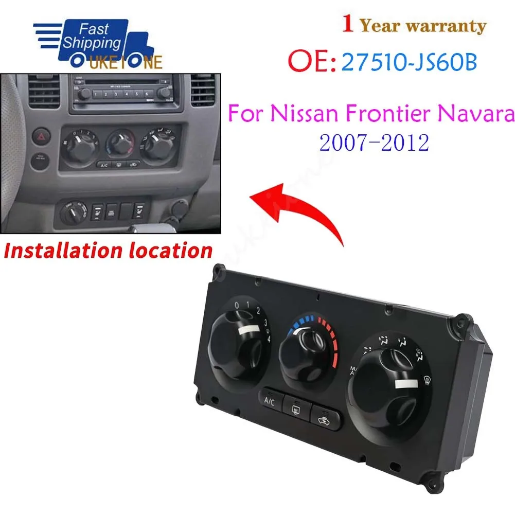27510-JS60B A/C Heater Control Switch Panel For Nissan Frontier Navara D40 2007-2012 Air Conditioner Climate Control Module LHD