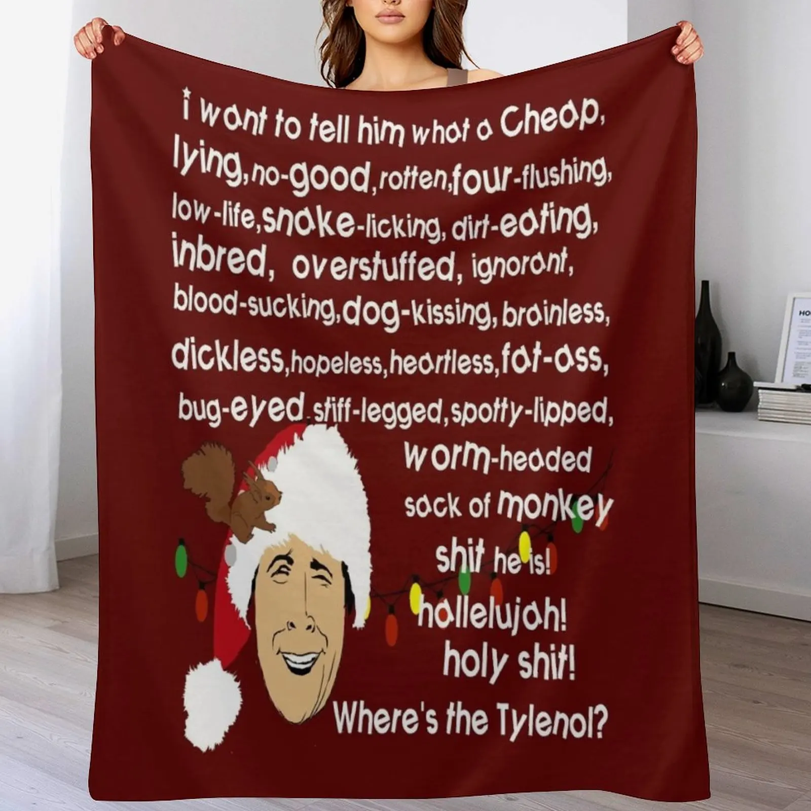 

Clark Griswold Rant Throw Blanket All Season Soft Lightweight Blanket for Home