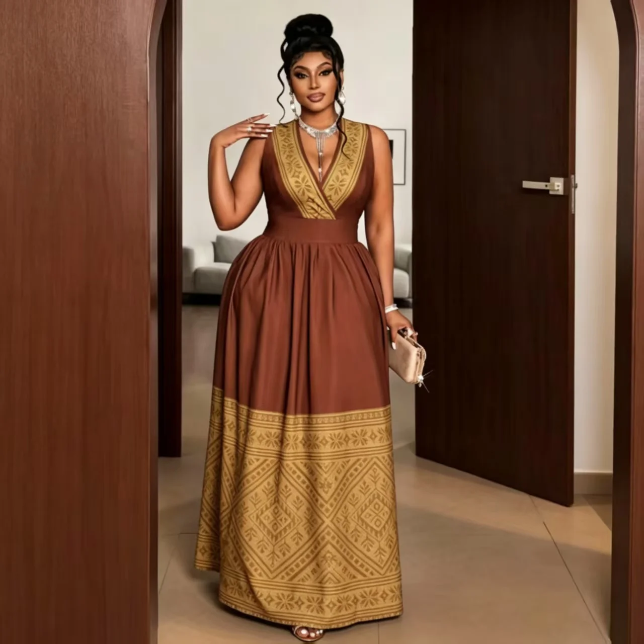 Thumbnail 3 - #4 Trending Womens Plus Size Maxi Dress Right Now