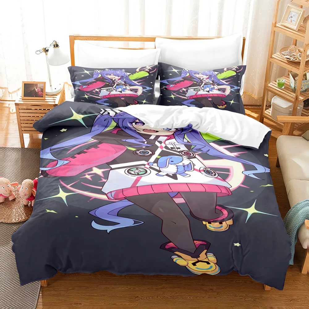 3D Anime Uma Musume Pretty Derby Twin Turbo Bedding Set,Duvet Cover Bed Set Quilt Cover,King Queen Twin Size Boys Girls Adults