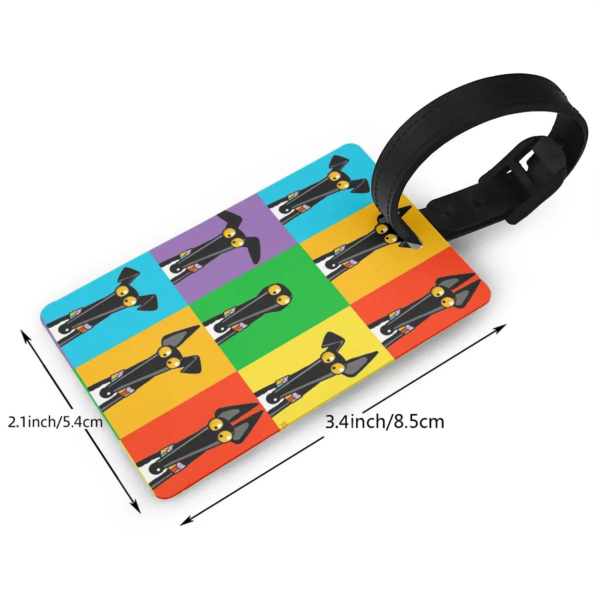 Windhund Semaphor Gepäck anhänger Koffer Zubehör Reise PVC Gepäck Boarding Tag tragbare Etiketten halter ID Name Adresse