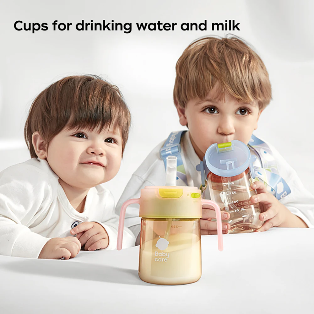 Bc Babycare-botella de agua/leche para bebé, hervidor de agua con asa antichoques para niños, taza de aprendizaje de gelatina al aire libre, 6M +,