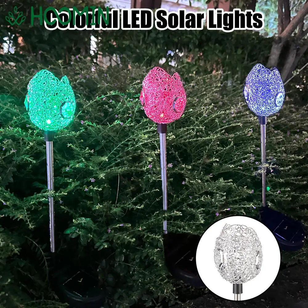 

RGB LED Solar Lights Outdoor Garden Copper Wire Lighting Decorative Path Walkway Patio Colorful Lawn Lamps IP65 Waterproof