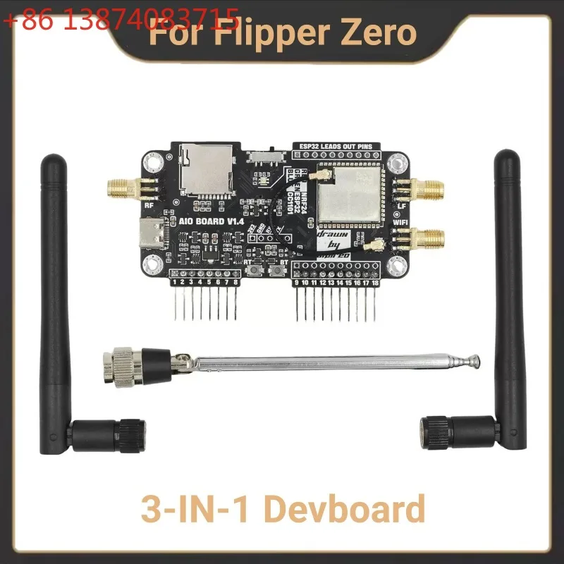 Flipper Zero Expansion Module 3-in-1 WiFi NRF24 + CC1101 RF Board 2.4GHz & 433MHz Sniffer/MouseJacker Plug-and-Play